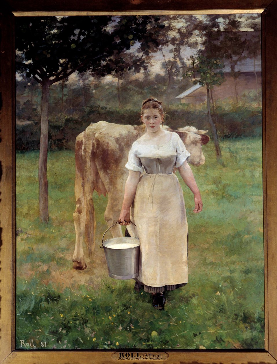 Manda Lametrie, bonden. Maleri av Alfred Philippe Roll (1846-1919) 1887 Søn. 2,14 x 1,61 m Paris, musee d