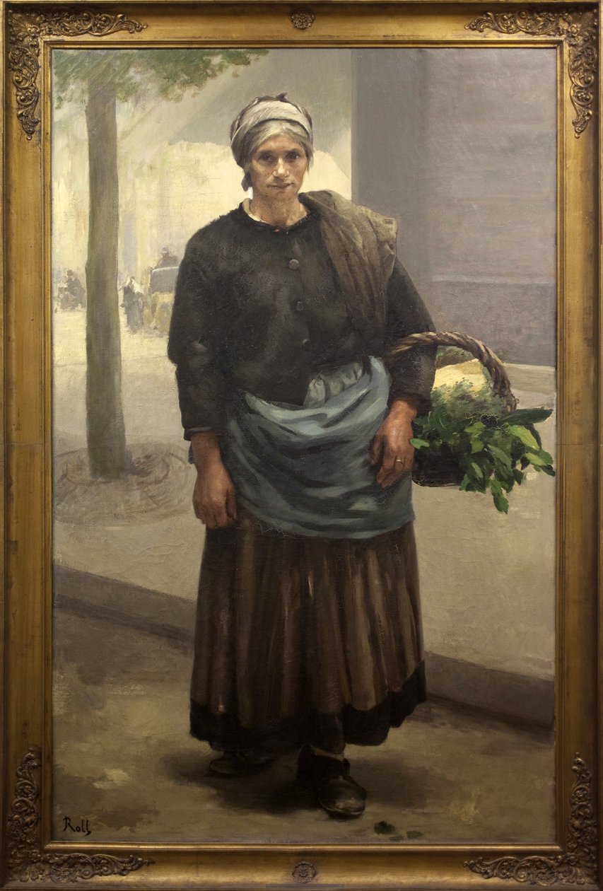 Marianne Offrey, grønn skrikende. Maleri av Alfred Roll (1846-1919), olje på lerret, før 1885. Museum of Fine Arts i Pau. av Alfred Roll