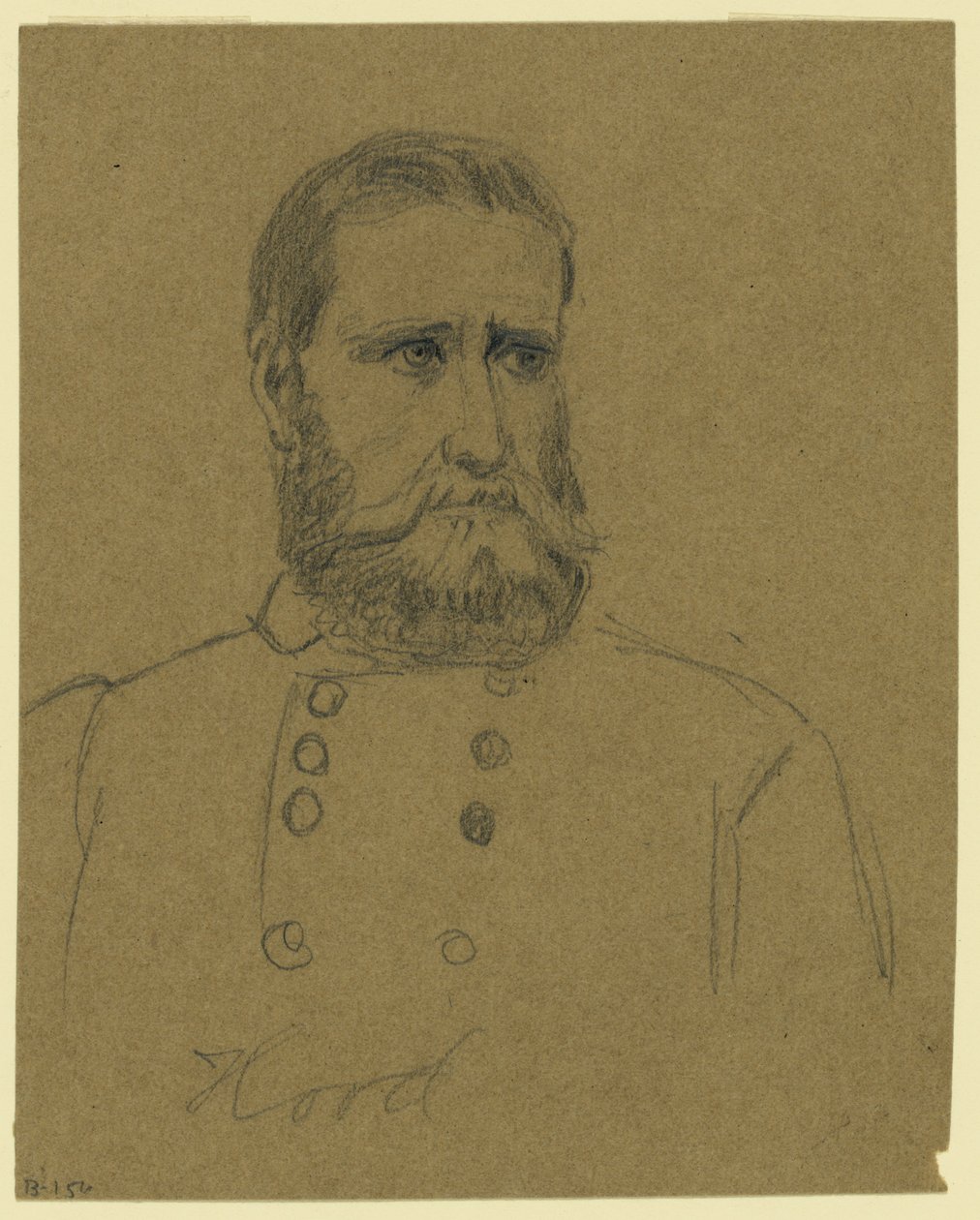 Konfødererte general John Bell Hood av Alfred Rudolph Waud