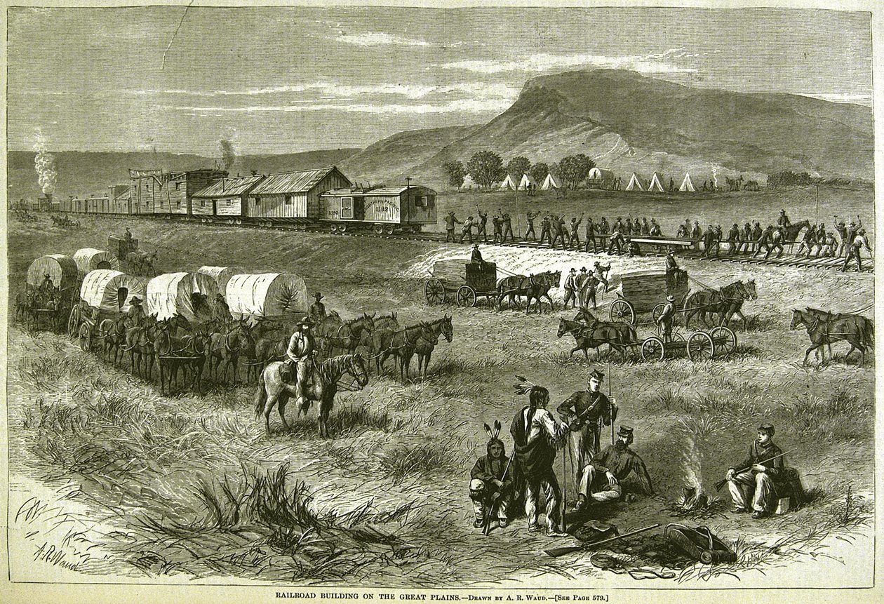 Railroad Building on the Great Plains, fra 