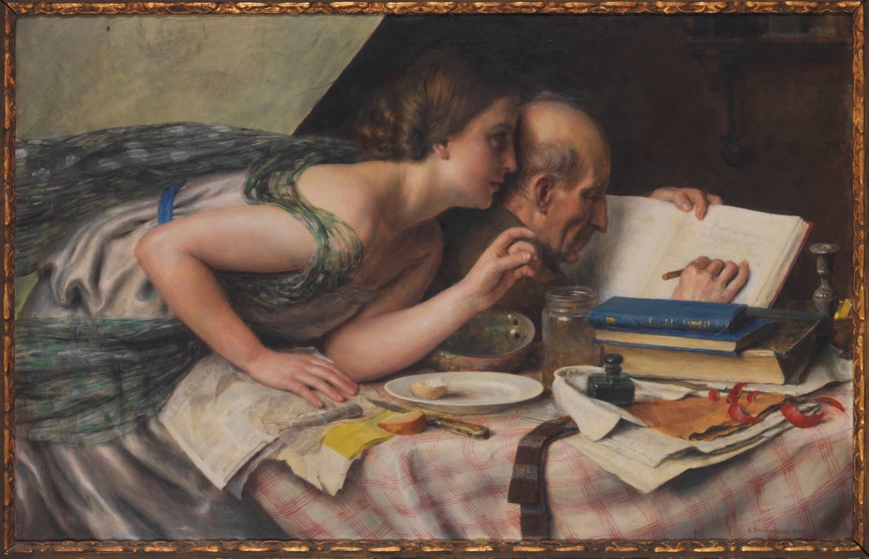 Poeten og hans muse, 1925. av Alfred Schwarzschild