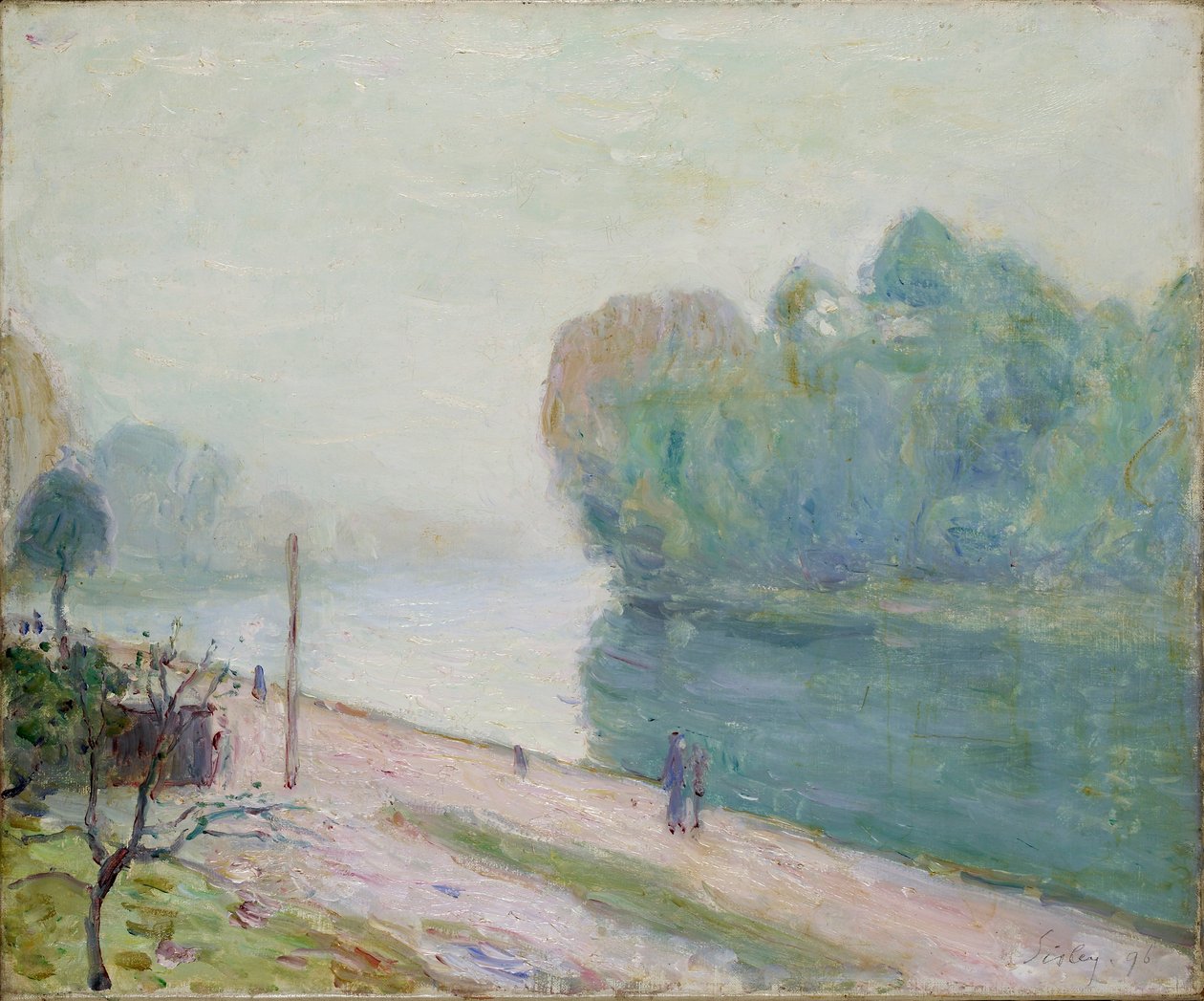 En sving i elven Loing, 1896 av Alfred Sisley