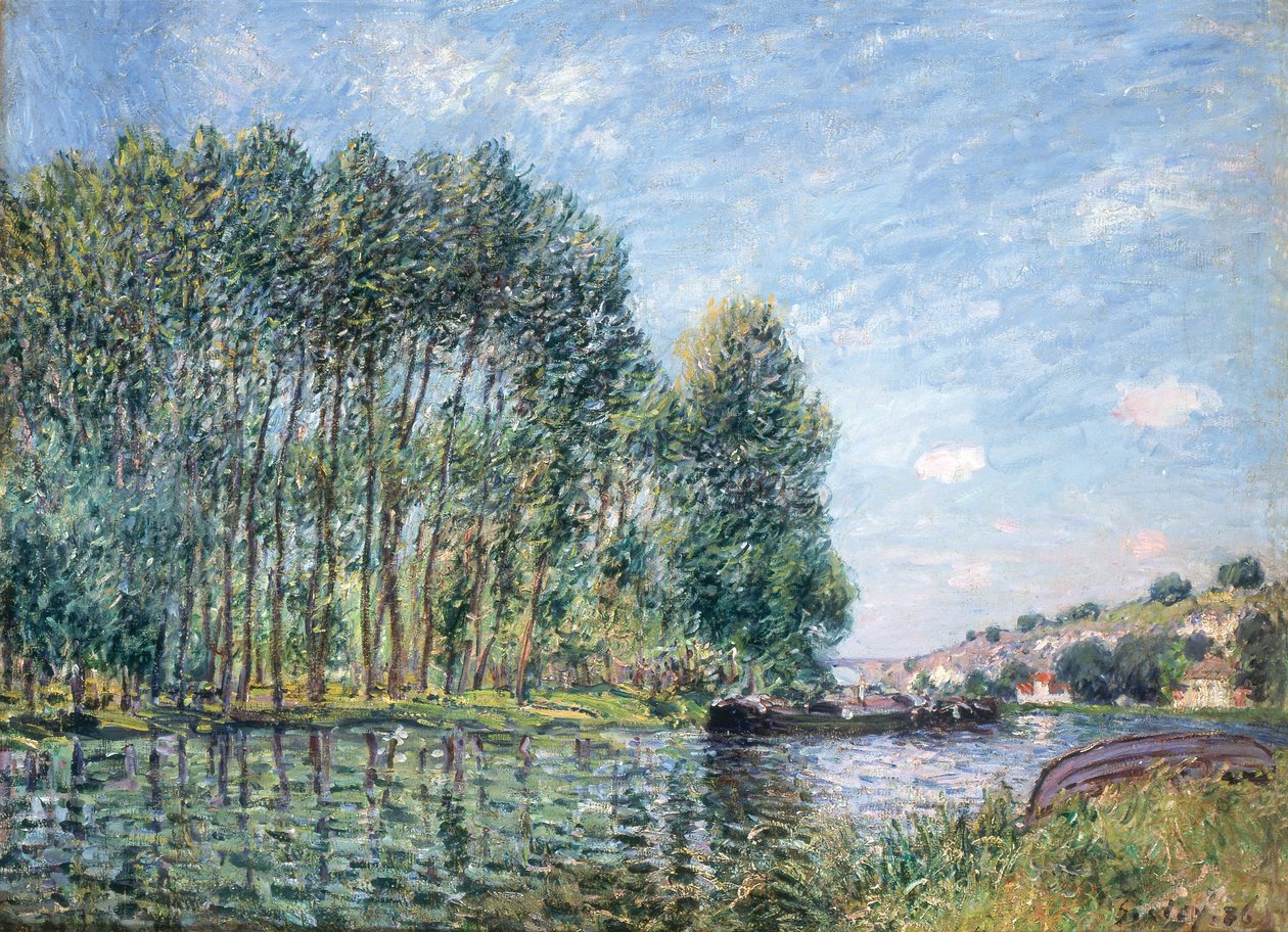 En sving i elven Loing ved Moret. Våren, 1886. av Alfred Sisley