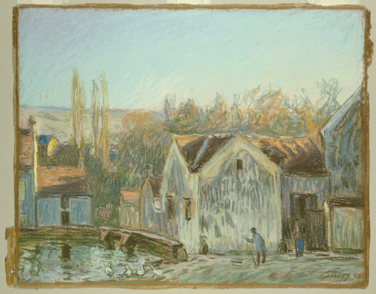 Et hjørne av Moret-sur-Loing av Alfred Sisley