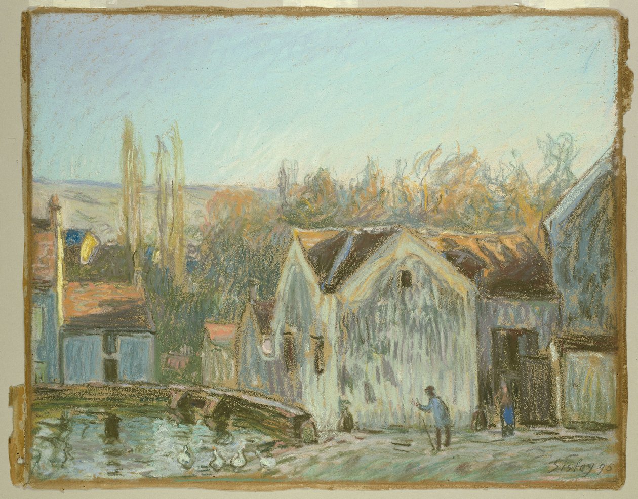 Et hjørne av Moret-sur-Loing av Alfred Sisley