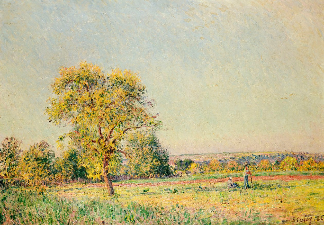 En sommerdag, 1886 av Alfred Sisley