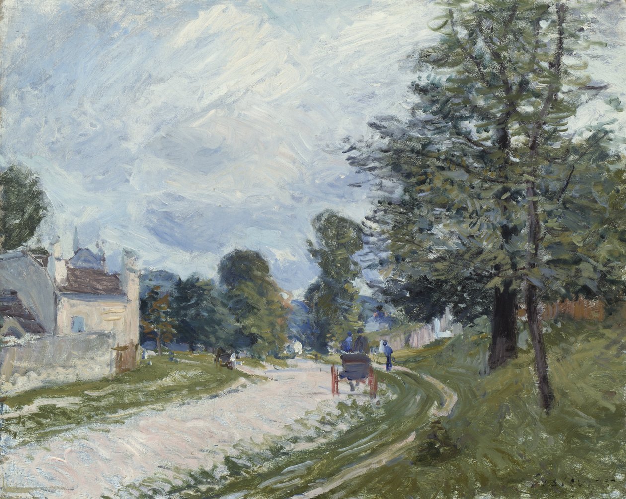 En sving i veien, 1873 av Alfred Sisley