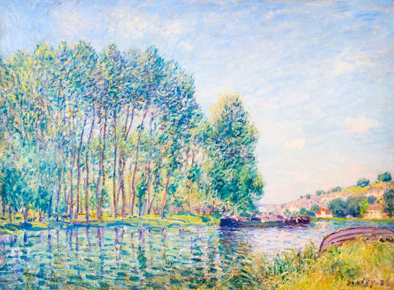 En sving i Loing at Moret av Alfred Sisley