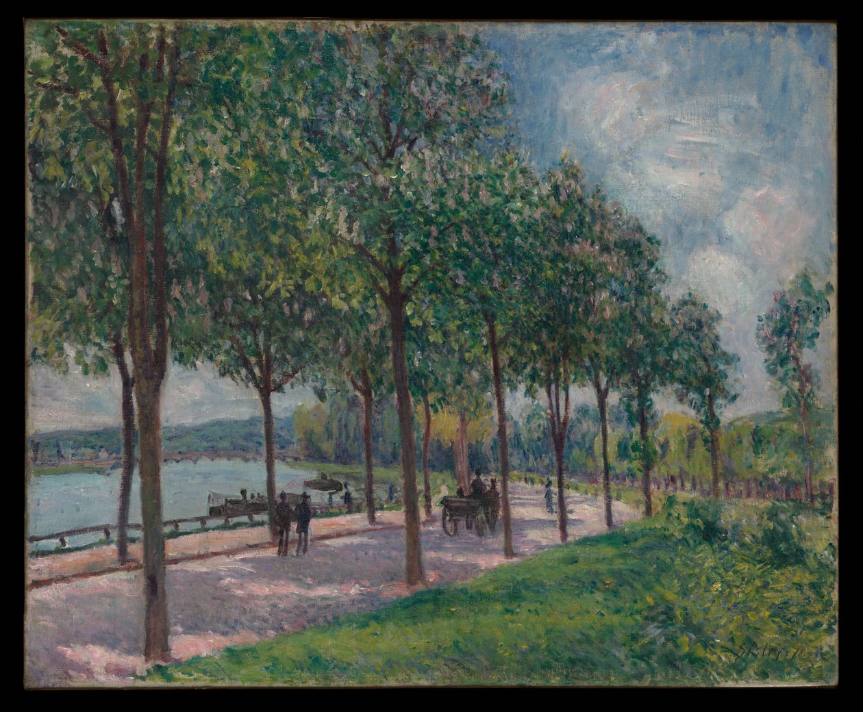 Allé med kastanjetrær av Alfred Sisley
