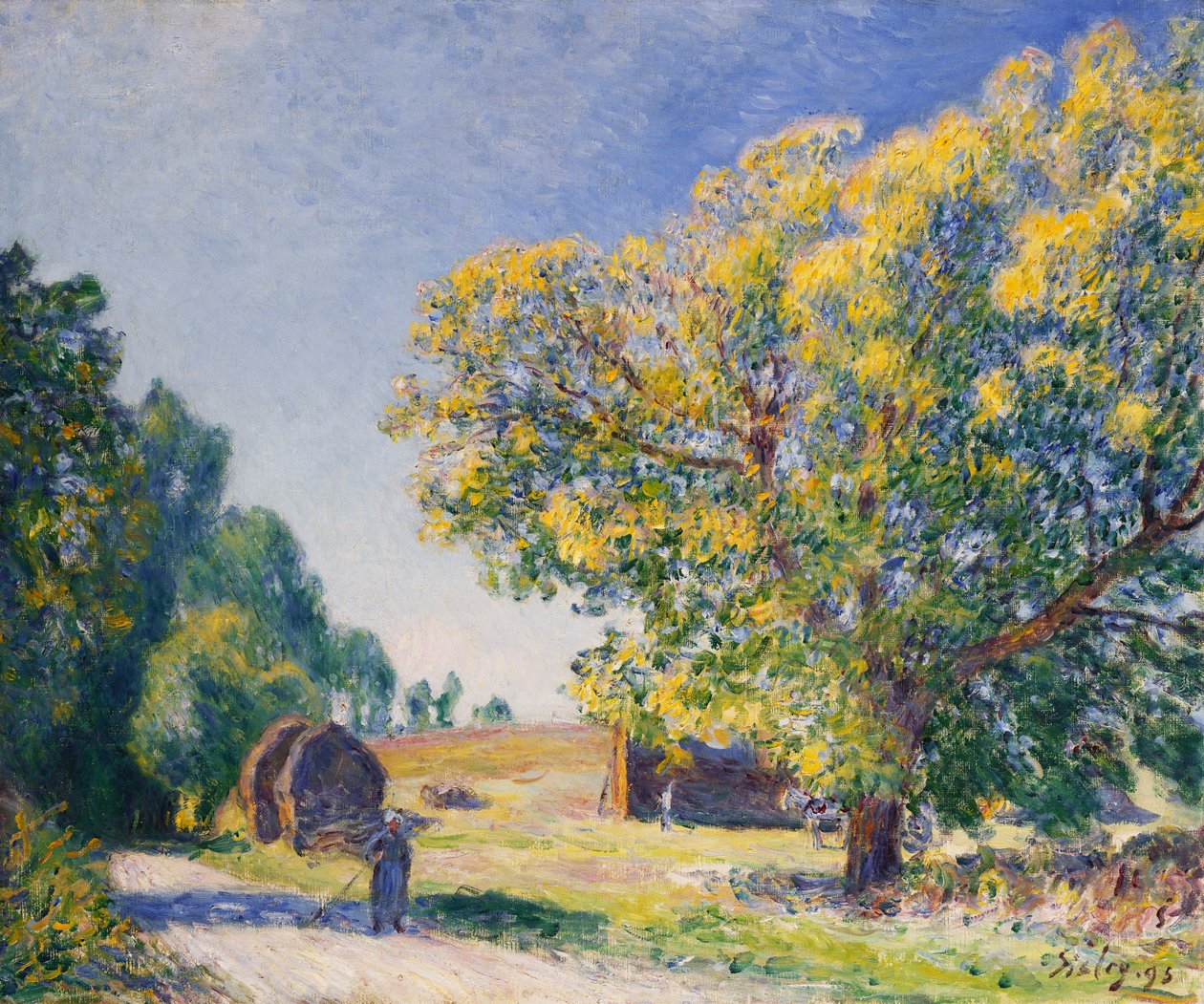 Rundt Skogen, en lysning; Autour de la Foret, une Clairiere av Alfred Sisley