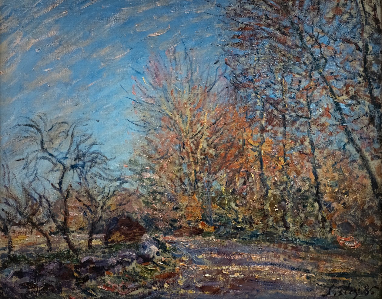 I utkanten av skogen i Fontainebleau av Alfred Sisley