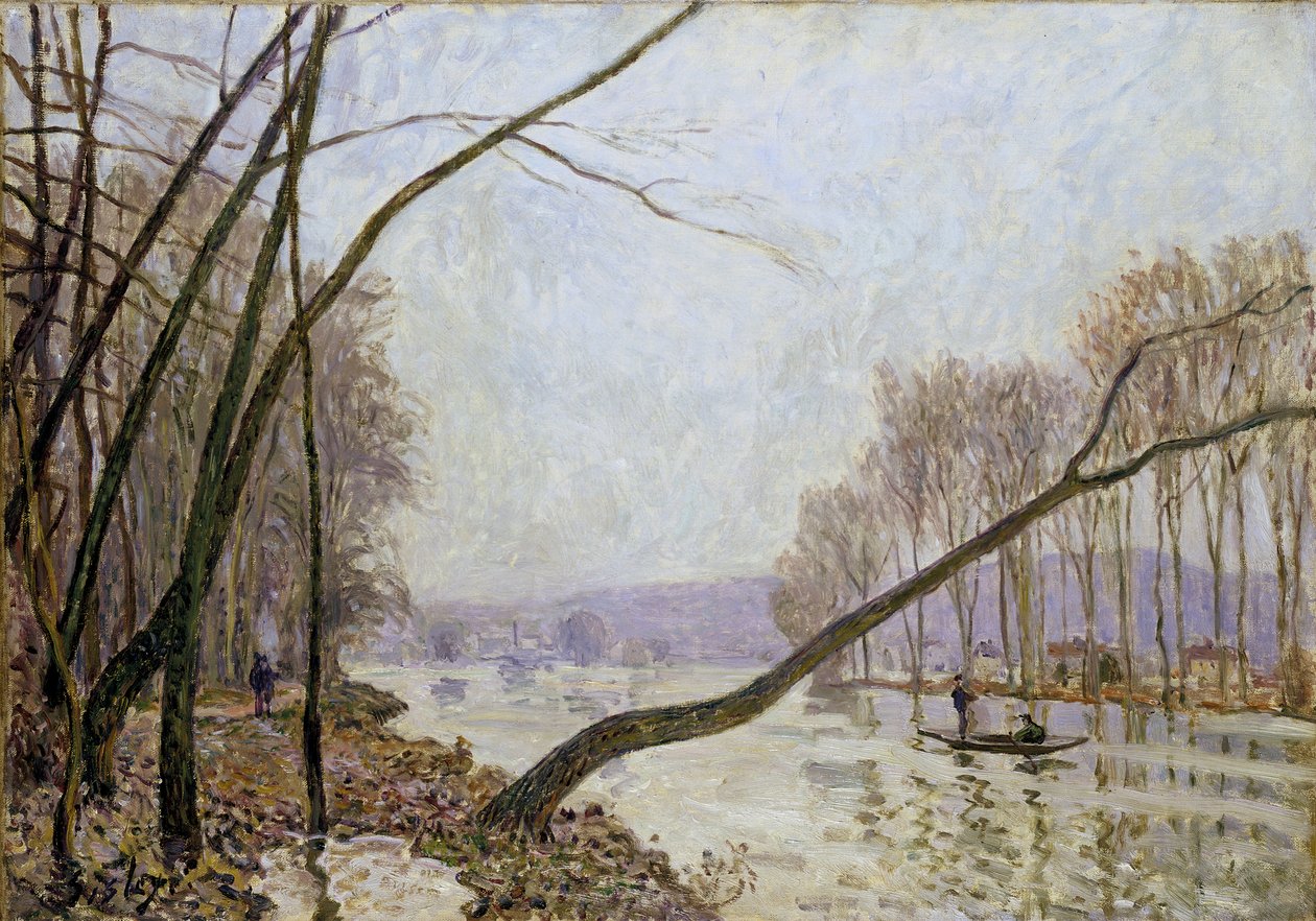 Bank of the Seine om høsten av Alfred Sisley