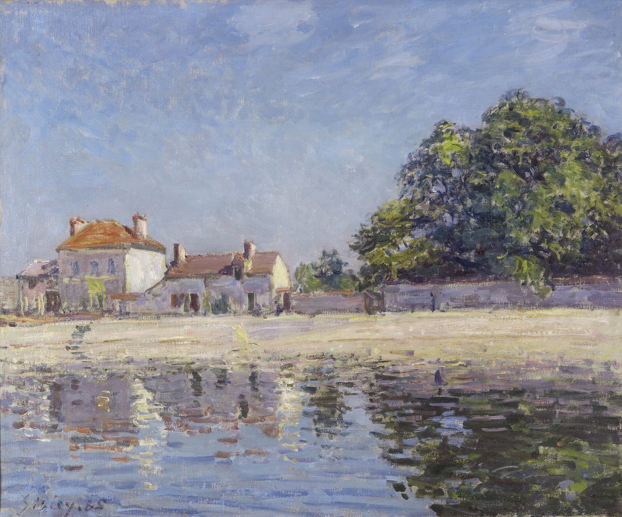 Banks of the Loing, Saint-Mammes (Elven Loing ved Saint-Mammes), 1885 av Alfred Sisley