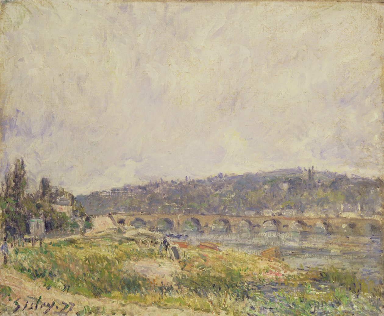 Broen ved Sevres, 1877 av Alfred Sisley