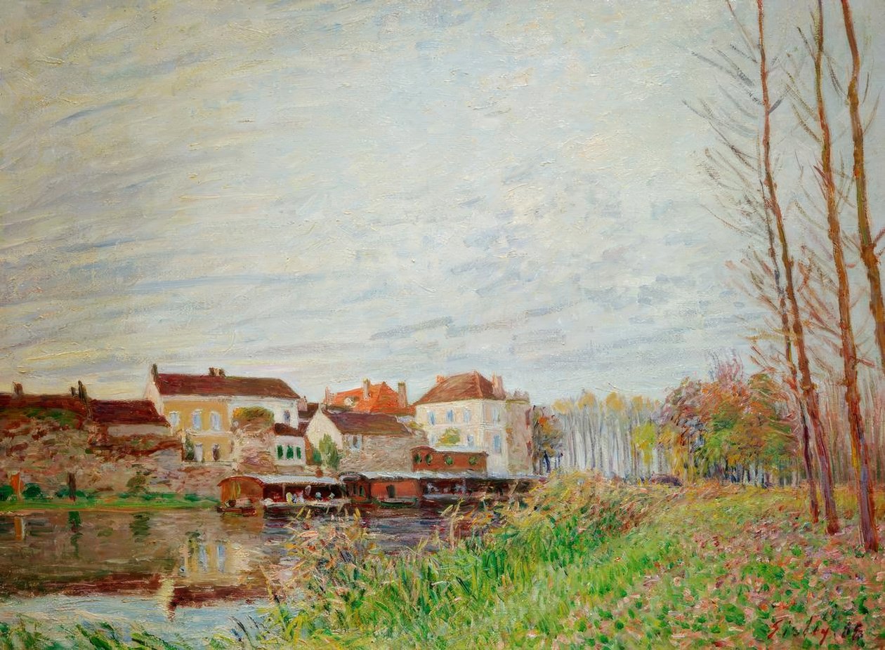 En kveld i Moret i slutten av oktober av Alfred Sisley