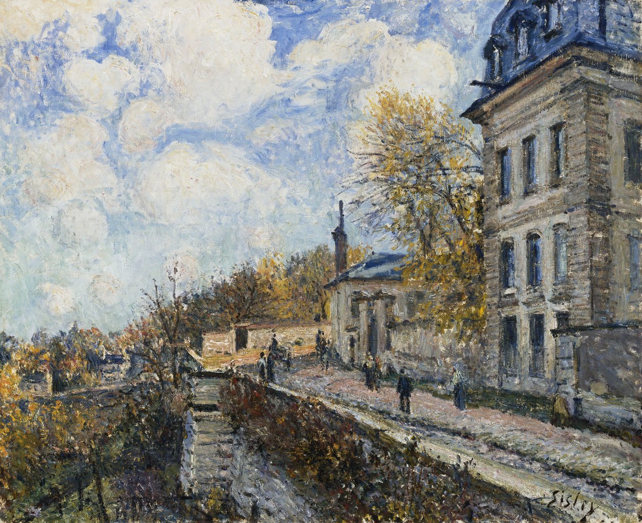 Fabrikk på Sevres; La Manufacture de Sevres, 1879 av Alfred Sisley