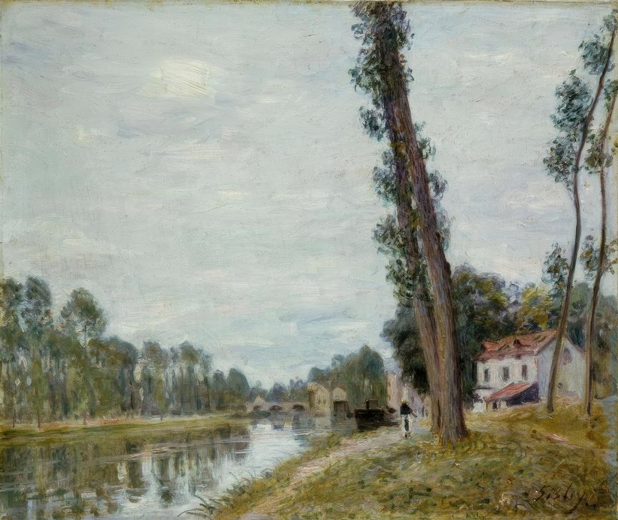 Elvelandskap av Alfred Sisley