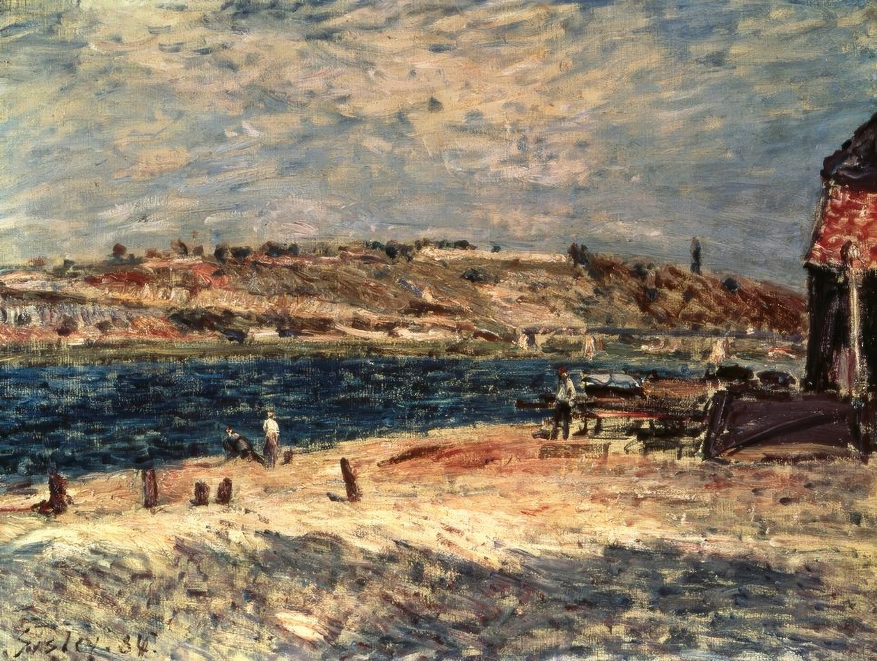 Flußufer i Saint-Mammes av Alfred Sisley