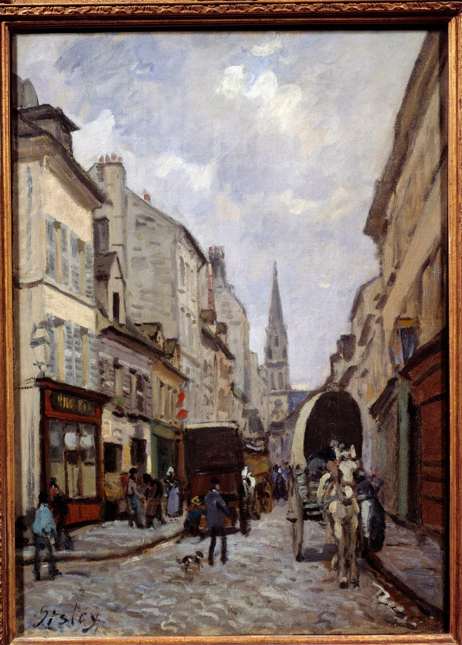 Hovedgaten i Argenteuil. Maleri av Alfred Sisley (1839-1899) av Alfred Sisley