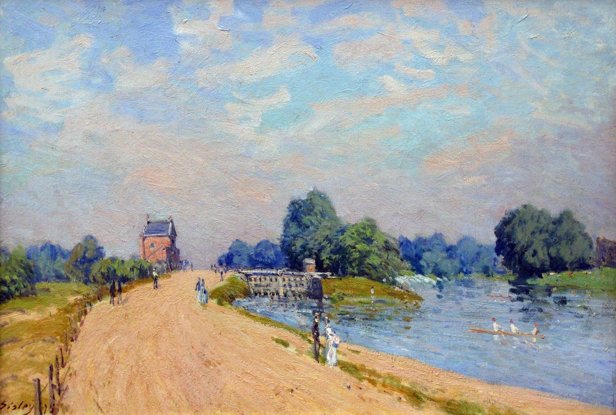Hampton Court Road av Alfred Sisley