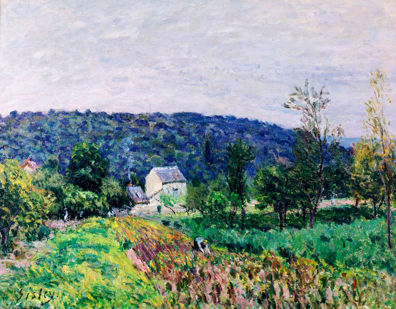 Åsene rundt Paris, 1879 av Alfred Sisley