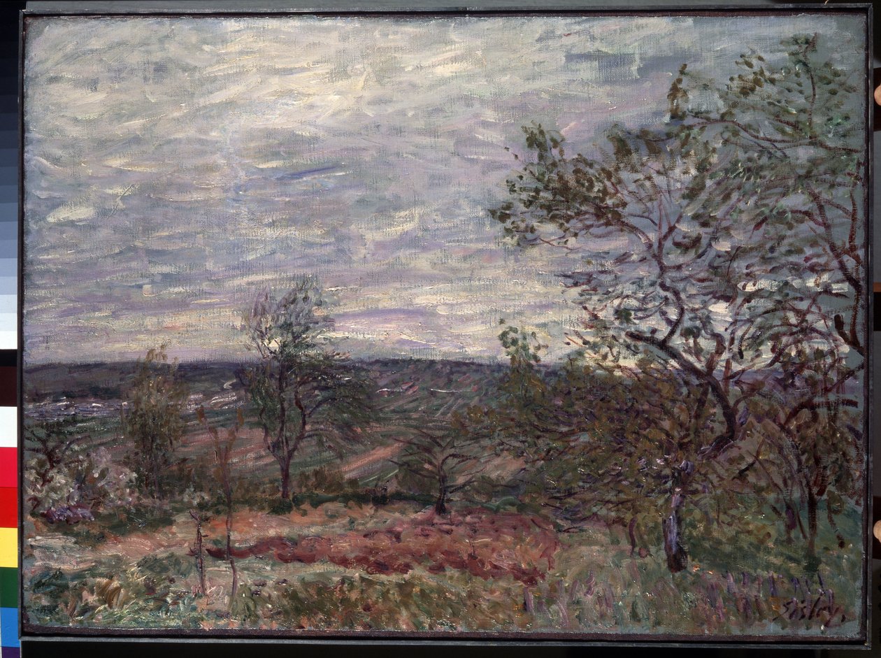 ""Journee de vent a Veneux"" (Windy Day at Veneux) Maleri av Alfred Sisley (1839-1899) 1882 (impresjonisme) Hermitage Museum, Saint Petersburg (Saint-Petersburg) av Alfred Sisley