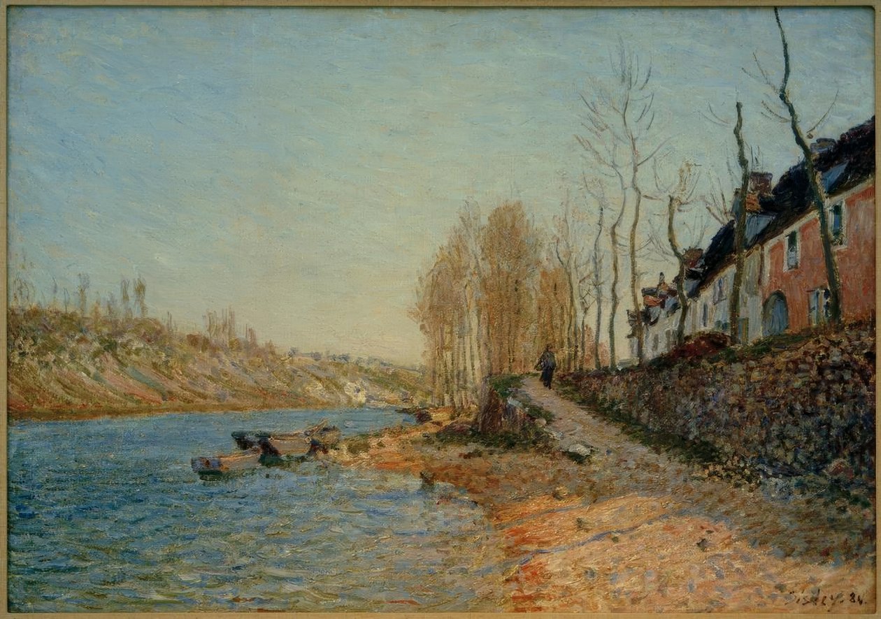 Det hvite kors i Saint-Mammès av Alfred Sisley