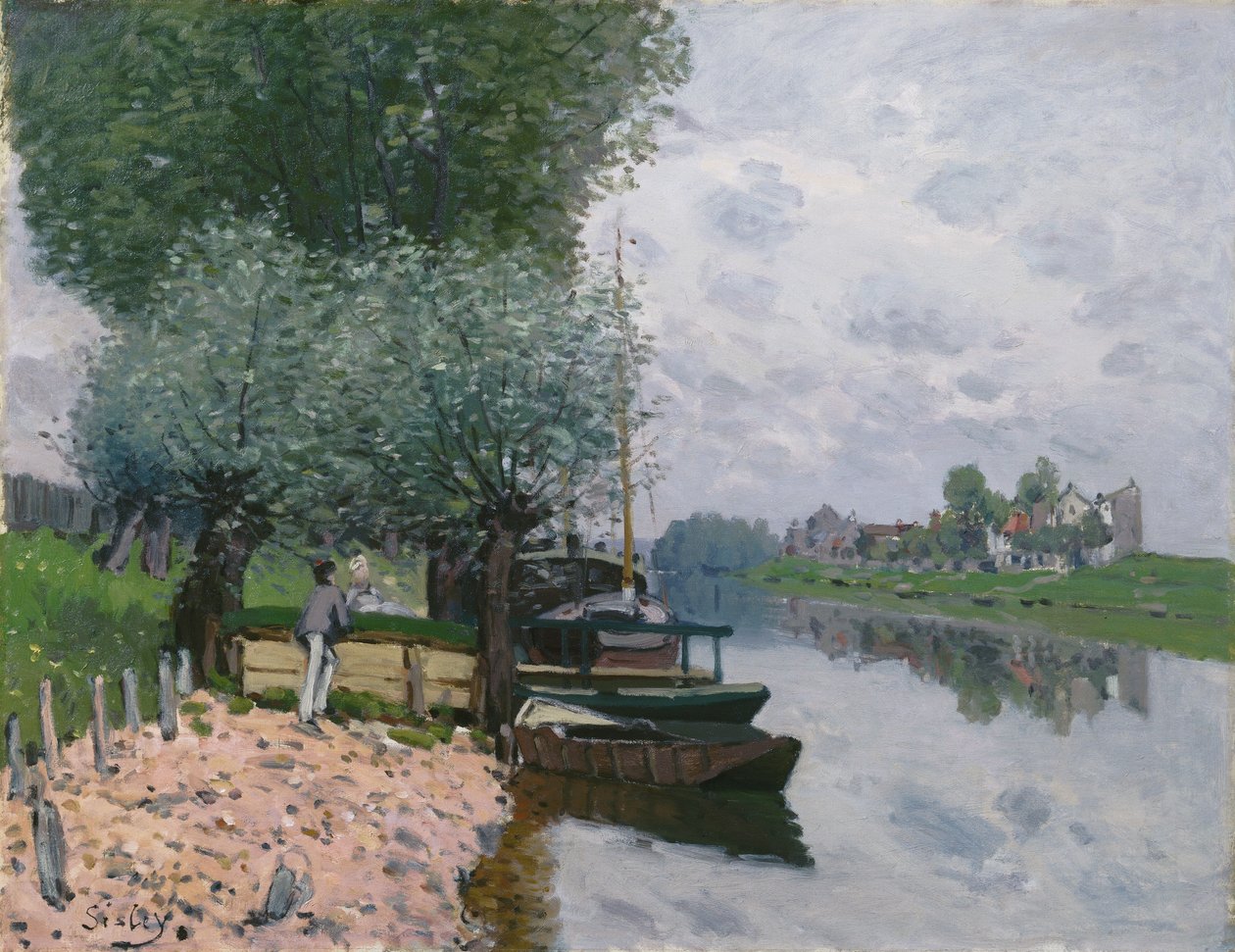 Seinen ved Bougival av Alfred Sisley