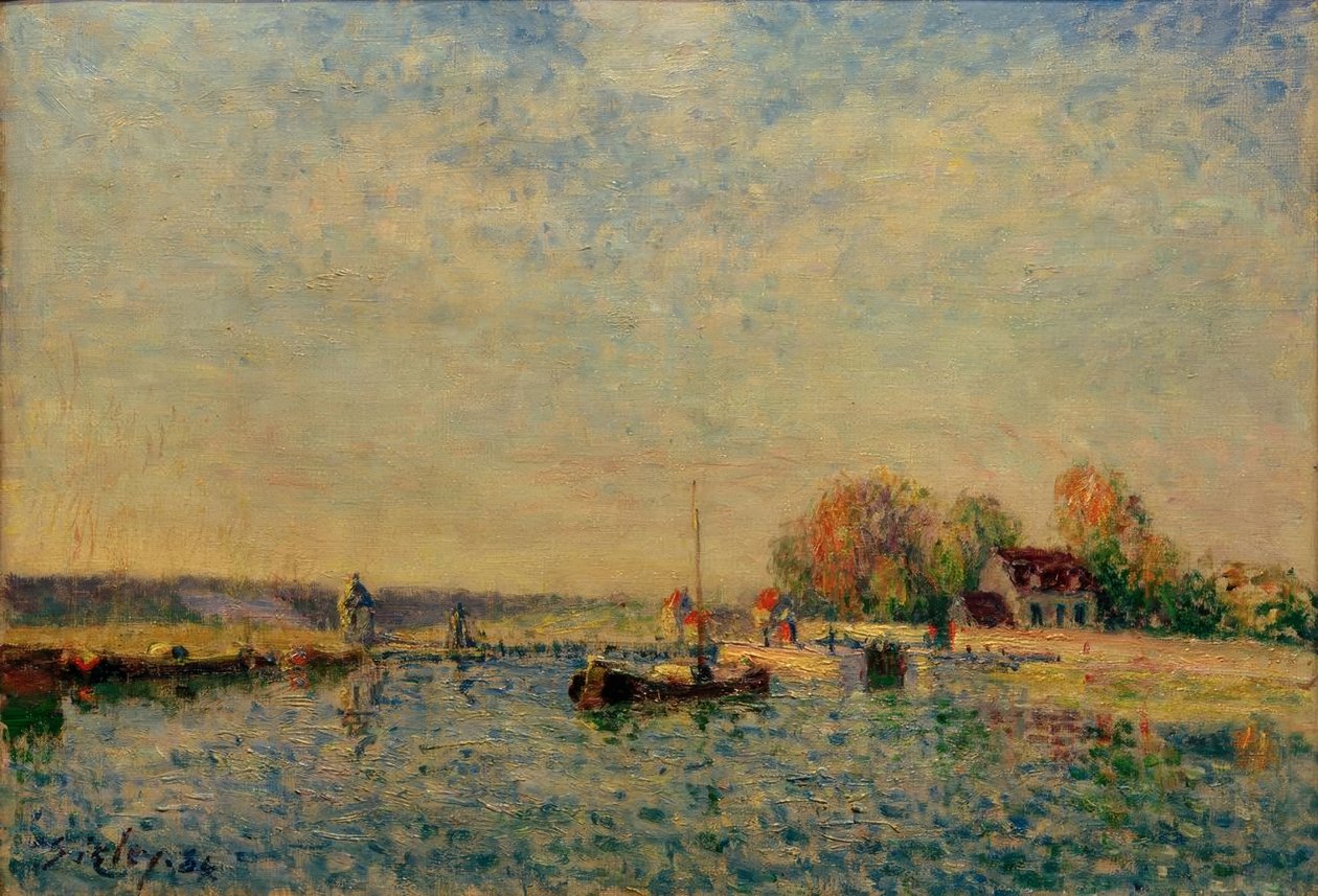 Loing-kanalen av Alfred Sisley