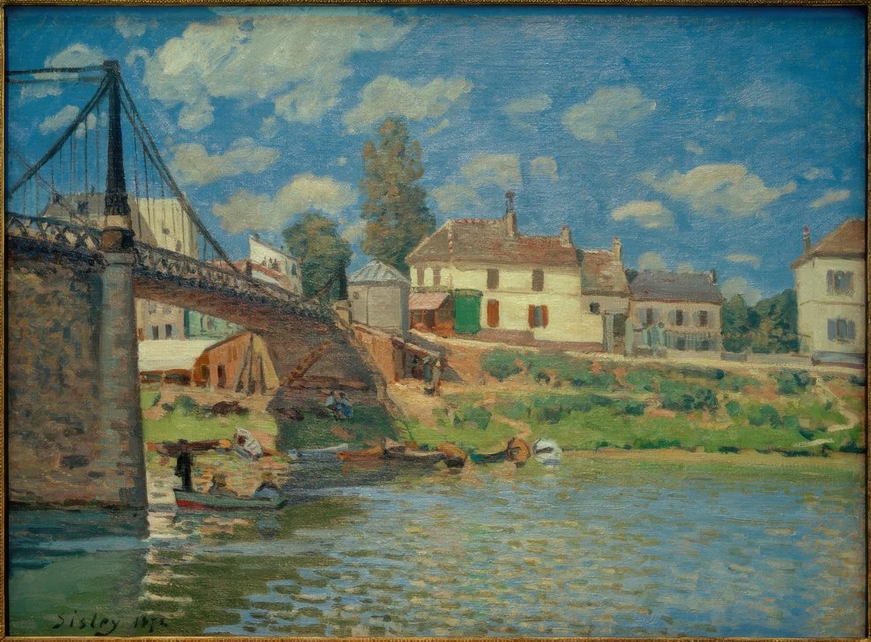 Villeneuve-La-Garenne-broen av Alfred Sisley
