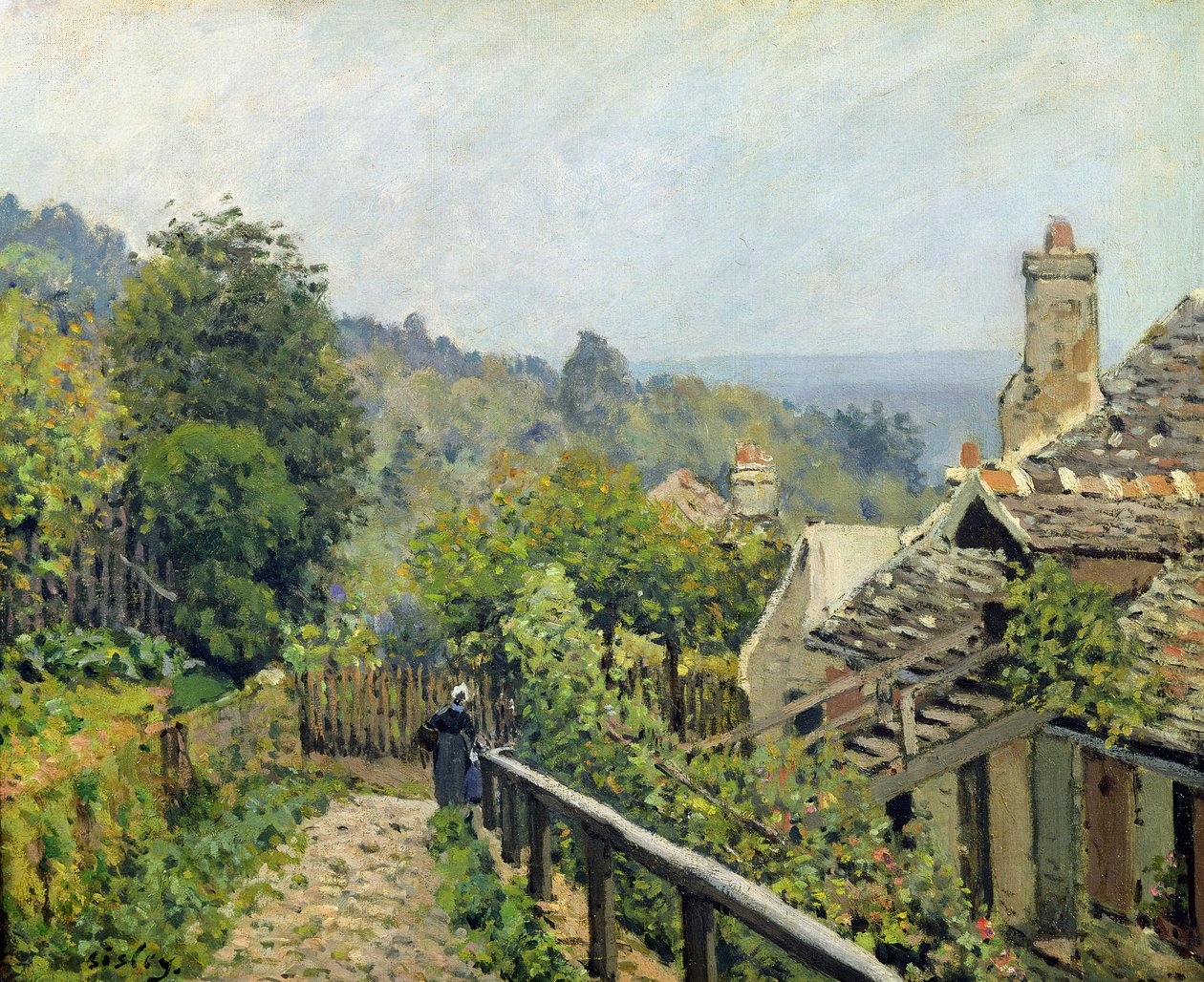 Louveciennes eller The Heights at Marly, 1873 av Alfred Sisley