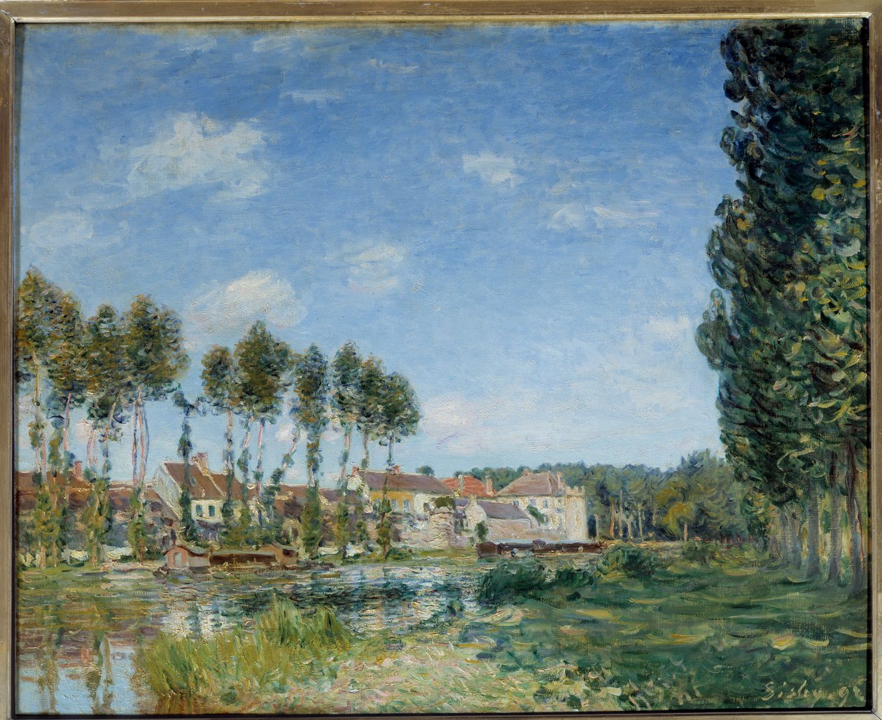 Moret, bredden av Loing. Maleri av Alfred Sisley (1839-1899) av Alfred Sisley