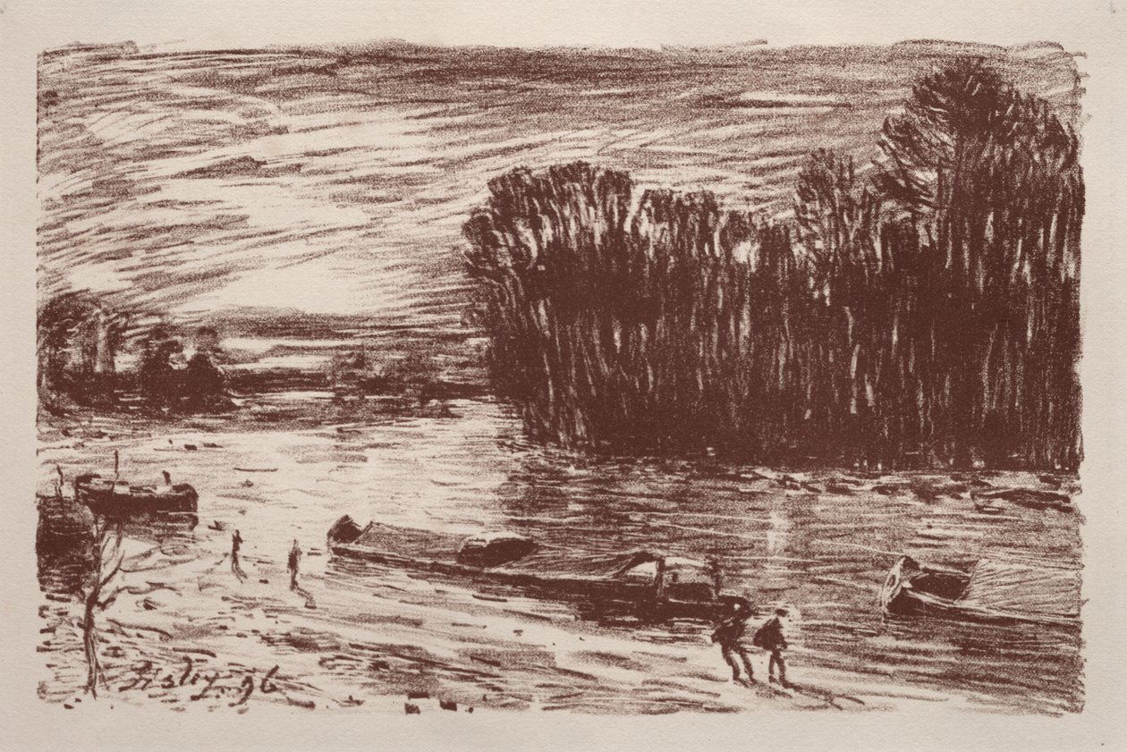 På bredden av Loing av Alfred Sisley