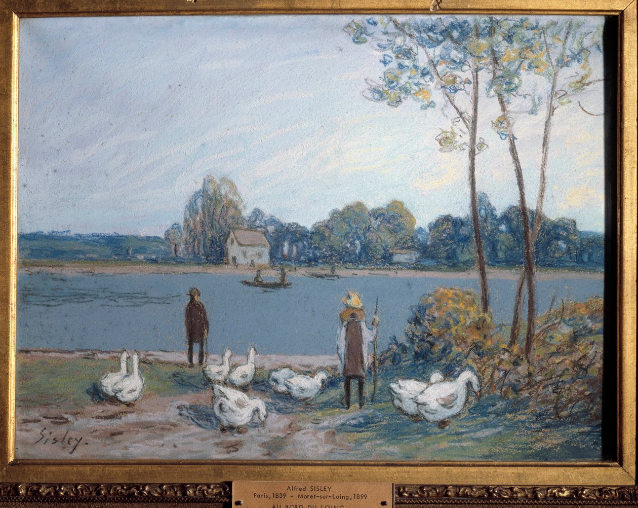 På kanten av Loing. Maleri av Alfred Sisley (1839 - 1899) av Alfred Sisley