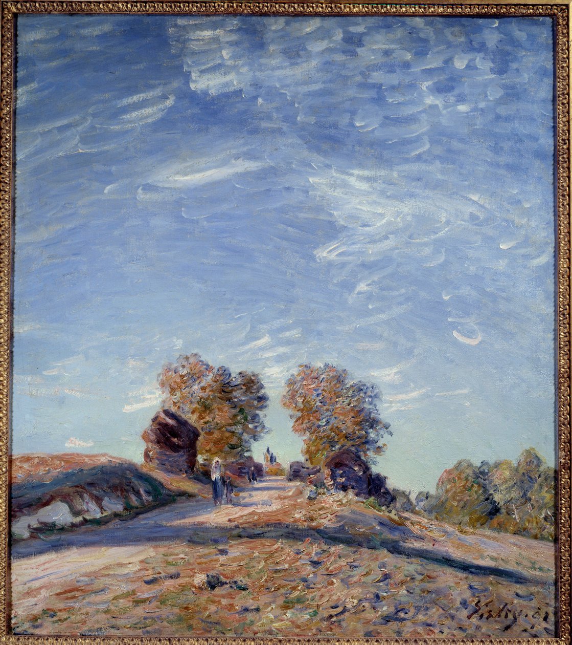 Stien stiger opp til solen. Maleri av Alfred Sisley (1839 - 1899) av Alfred Sisley