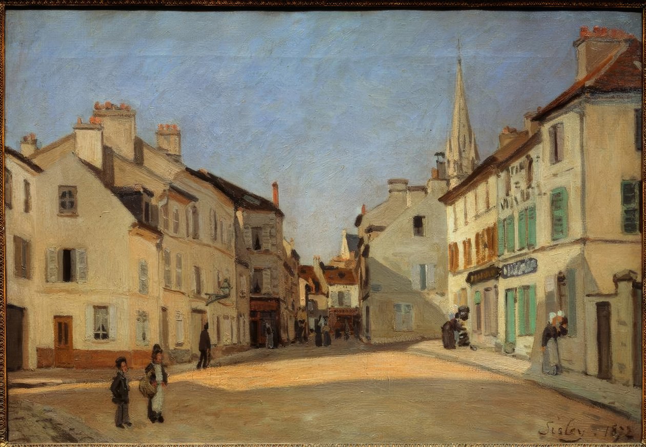 Rue de la Chaussée i Argenteuil, kjent som Place in Argenteuil av Alfred Sisley