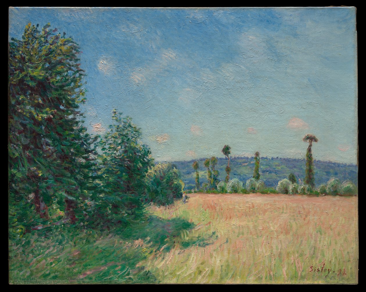 Engene ved Sahurs i morgensol av Alfred Sisley