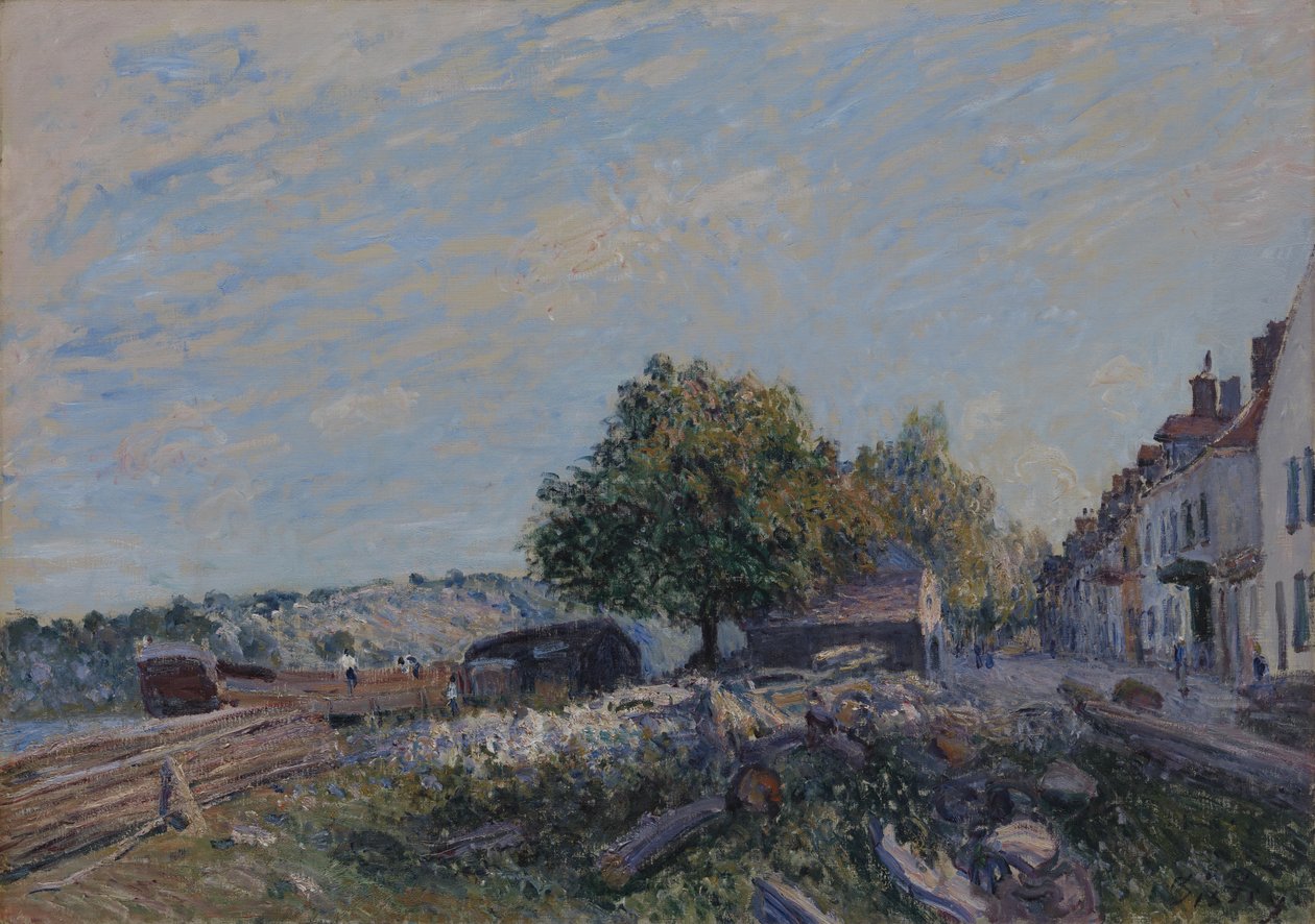 Saint-Mammès om morgenen av Alfred Sisley