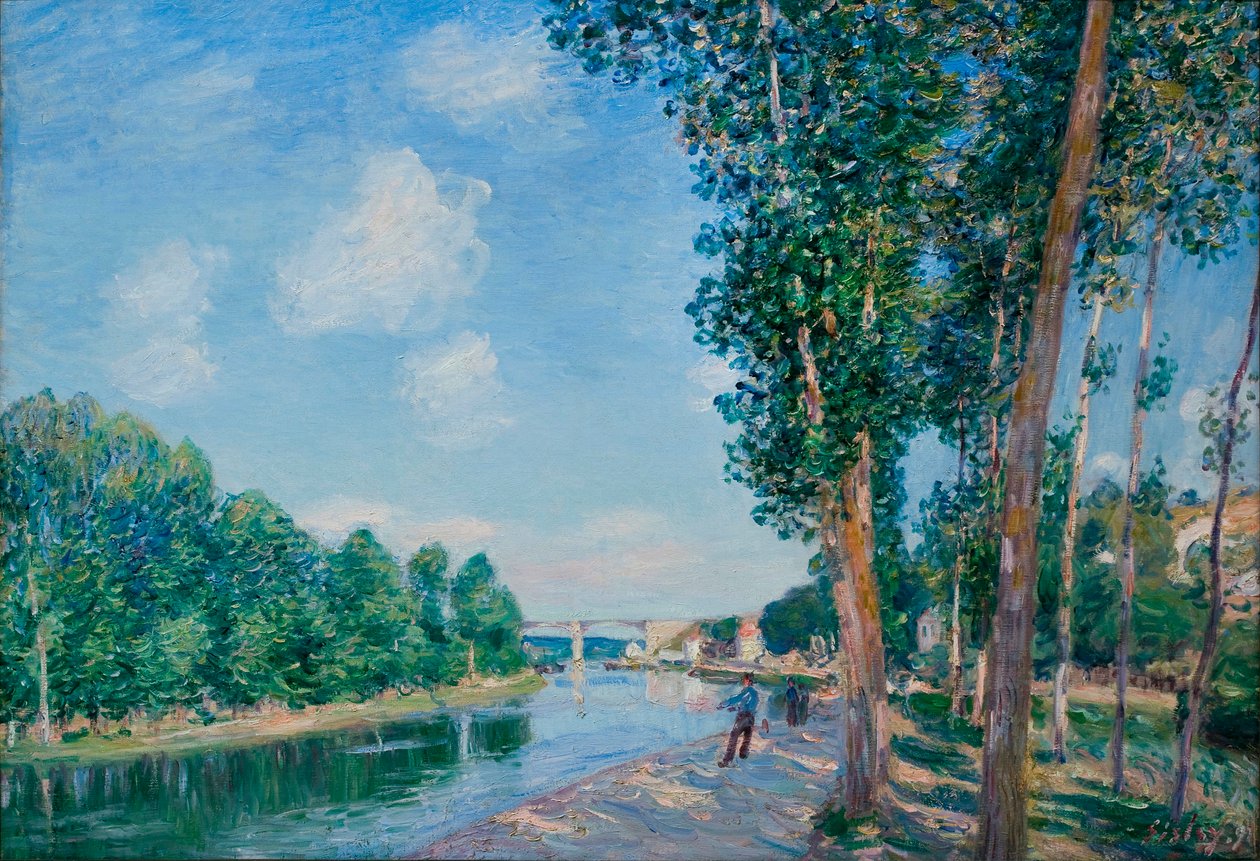 Saint Mammes, Soleil de June - Maleri av Alfred Sisley (1839-1899) av Alfred Sisley