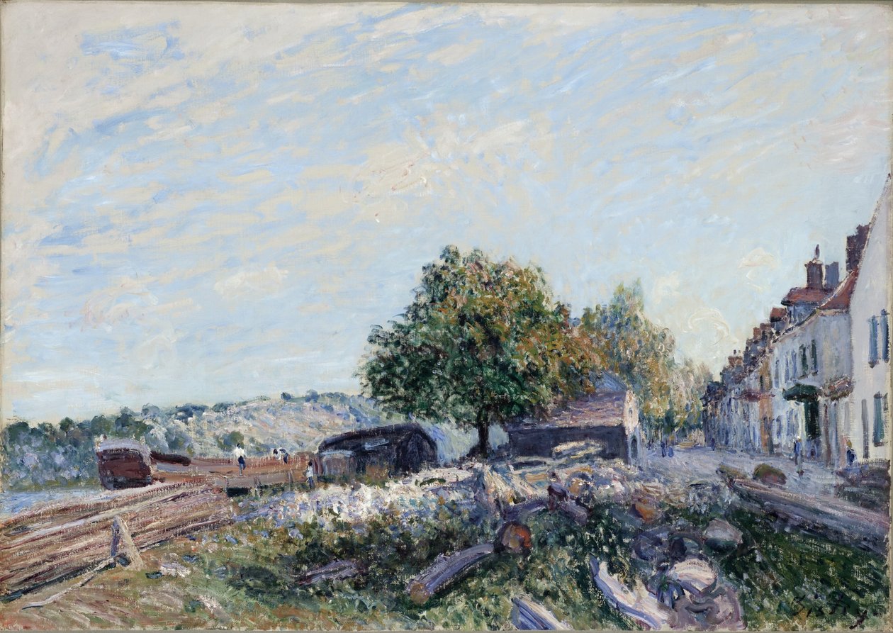 Saint Mammès-morgen av Alfred Sisley