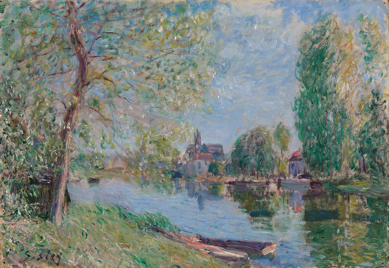 Vår i Moret-sur-Loing; Vår i Moret sur Loing, 1891 av Alfred Sisley