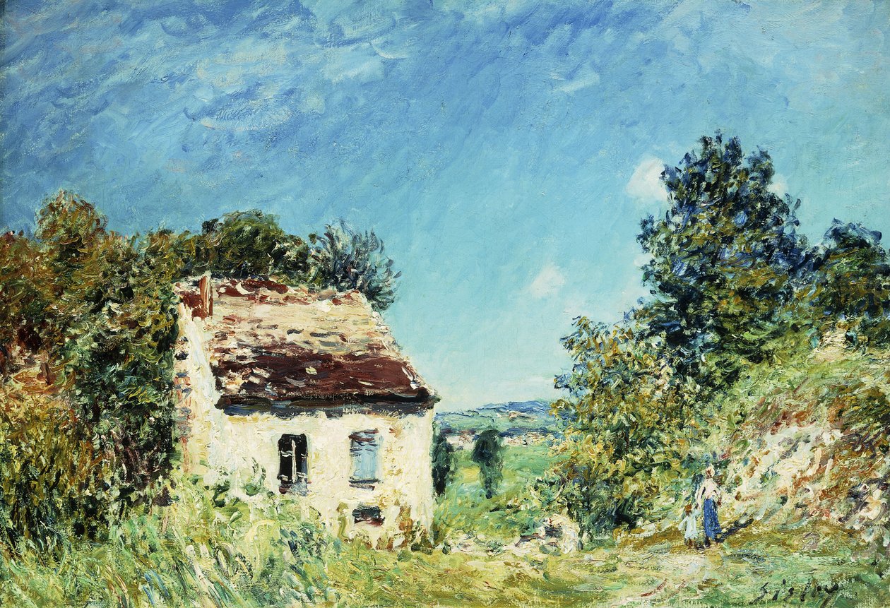 Det forlatte huset; La Maison Abandonee, 1887 av Alfred Sisley