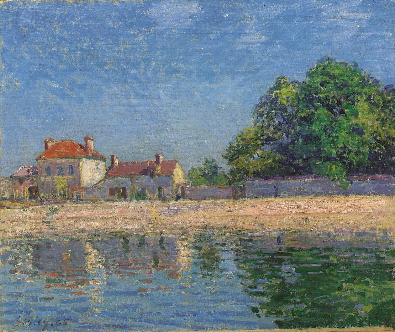 The Banks of the Loing, Saint-Mammes av Alfred Sisley