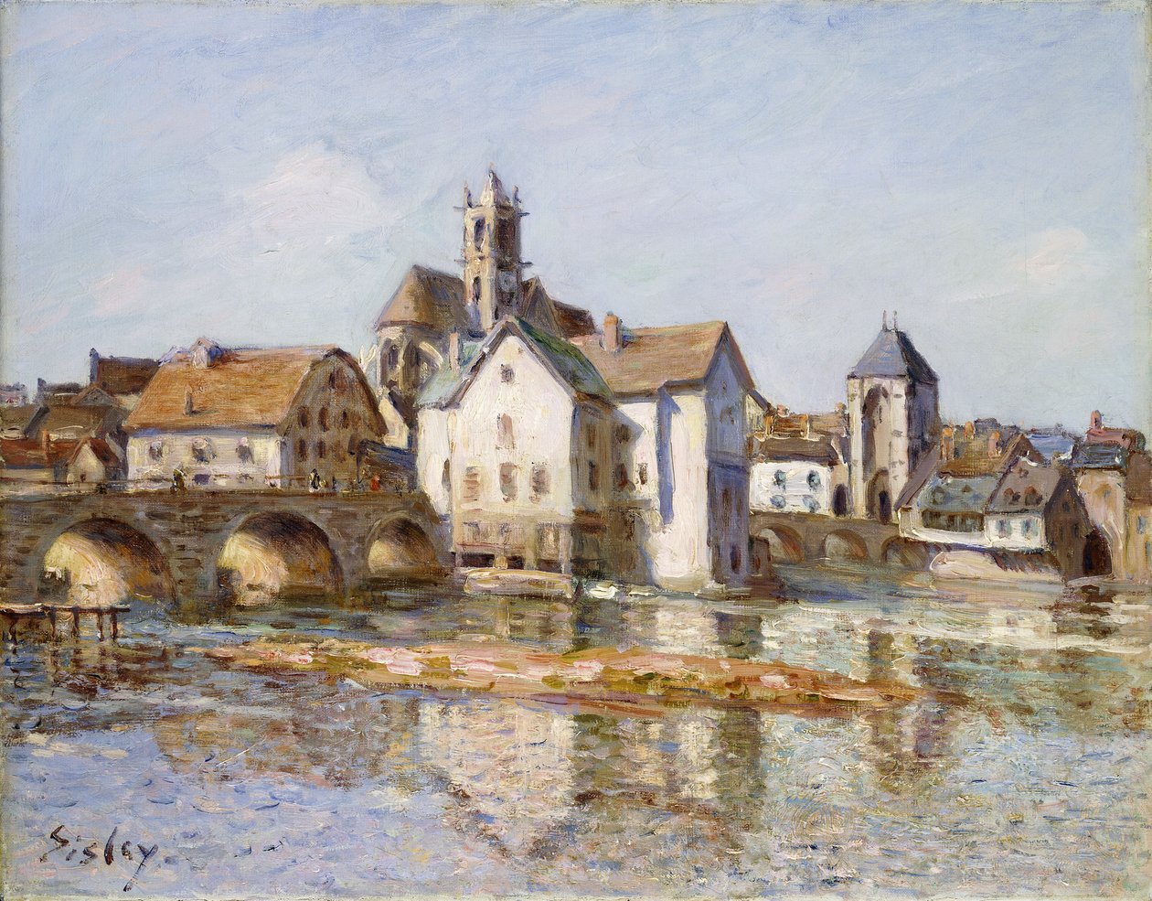 Broen ved Moret, 1892 av Alfred Sisley