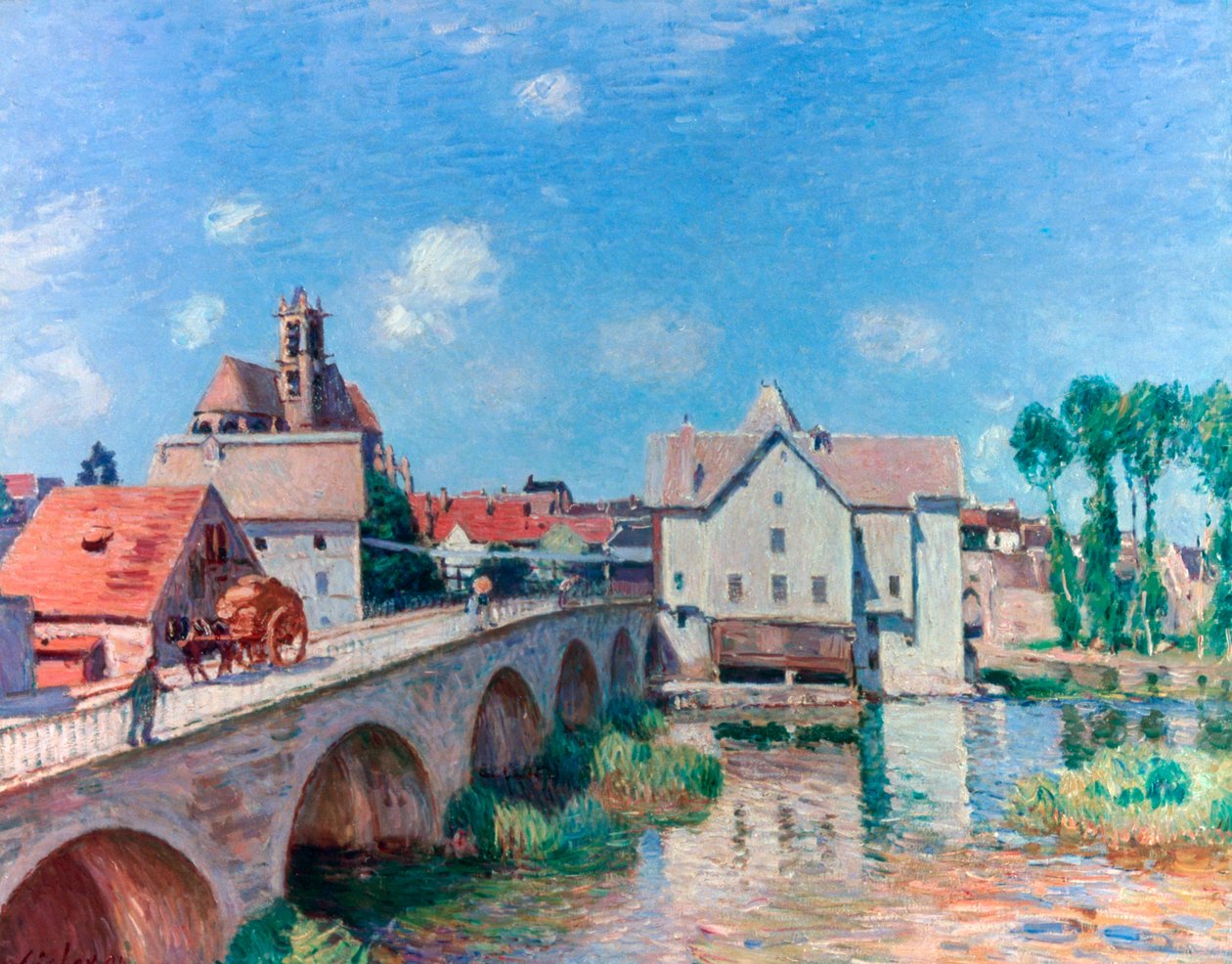 Broen ved Moret, 1893 av Alfred Sisley