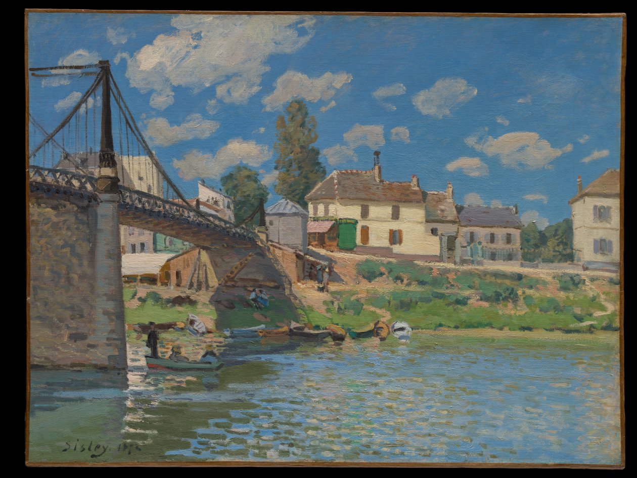 Broen ved Villeneuve-la-Garenne av Alfred Sisley