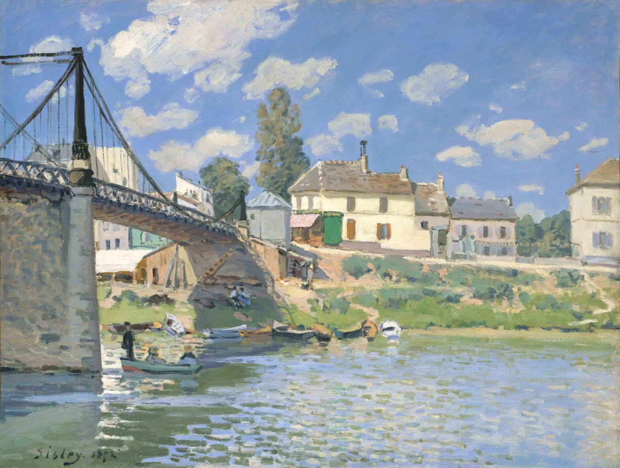 Broen ved Villeneuve-la-Garenne av Alfred Sisley