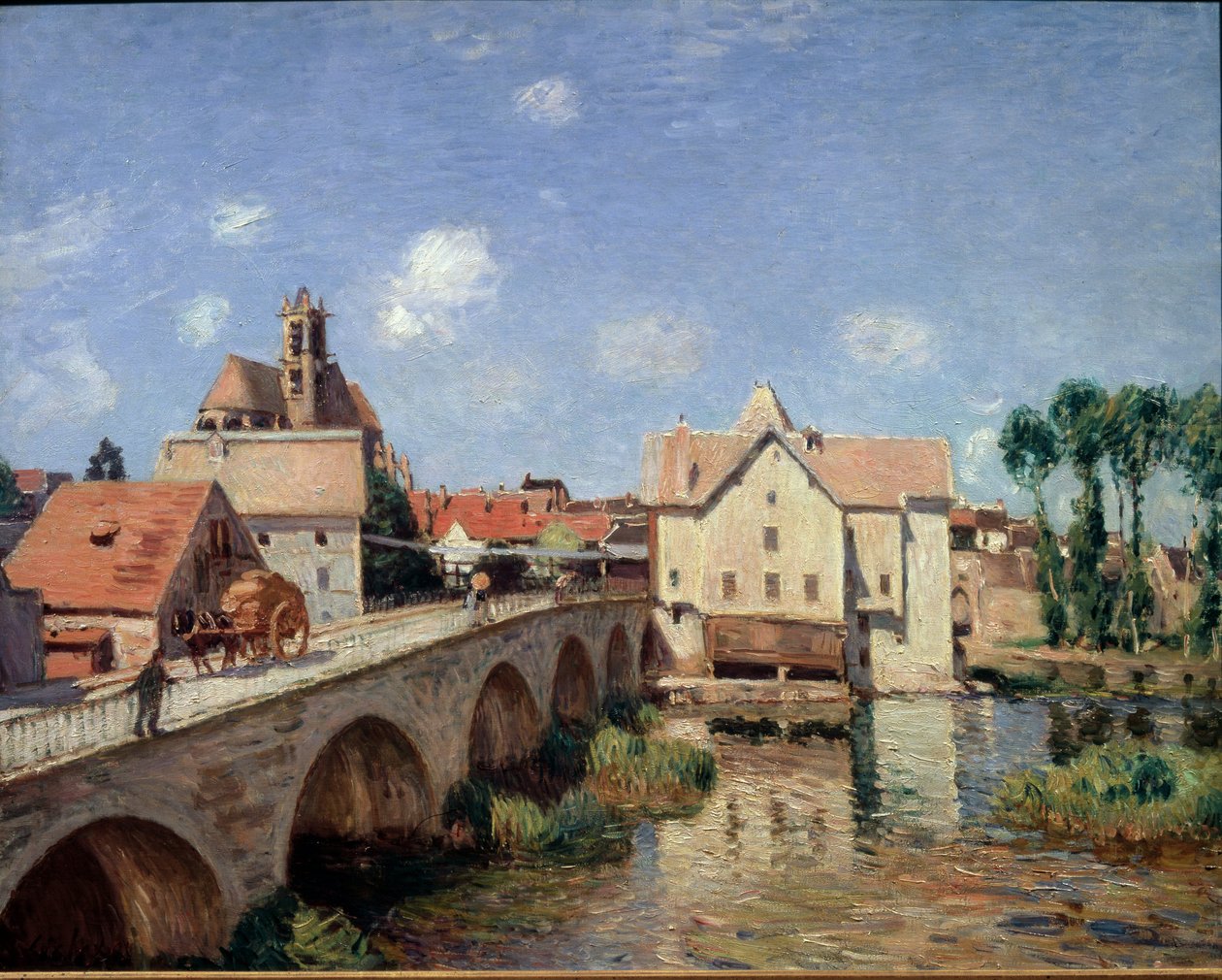 Moretbroen i 1893 - olje på lerret av Alfred Sisley
