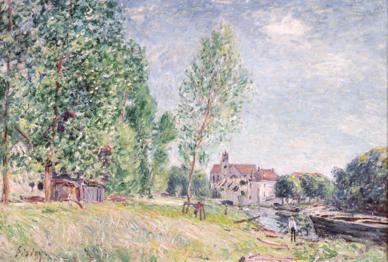 Byggergården i Matrat, Moret-sur-Loing av Alfred Sisley