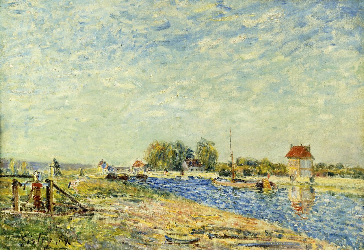 Kanalen ved Loing; Loing-kanalen, 1884 av Alfred Sisley